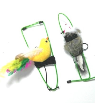 צעצוע עכבר/ ציפור לתלייה על משקוף